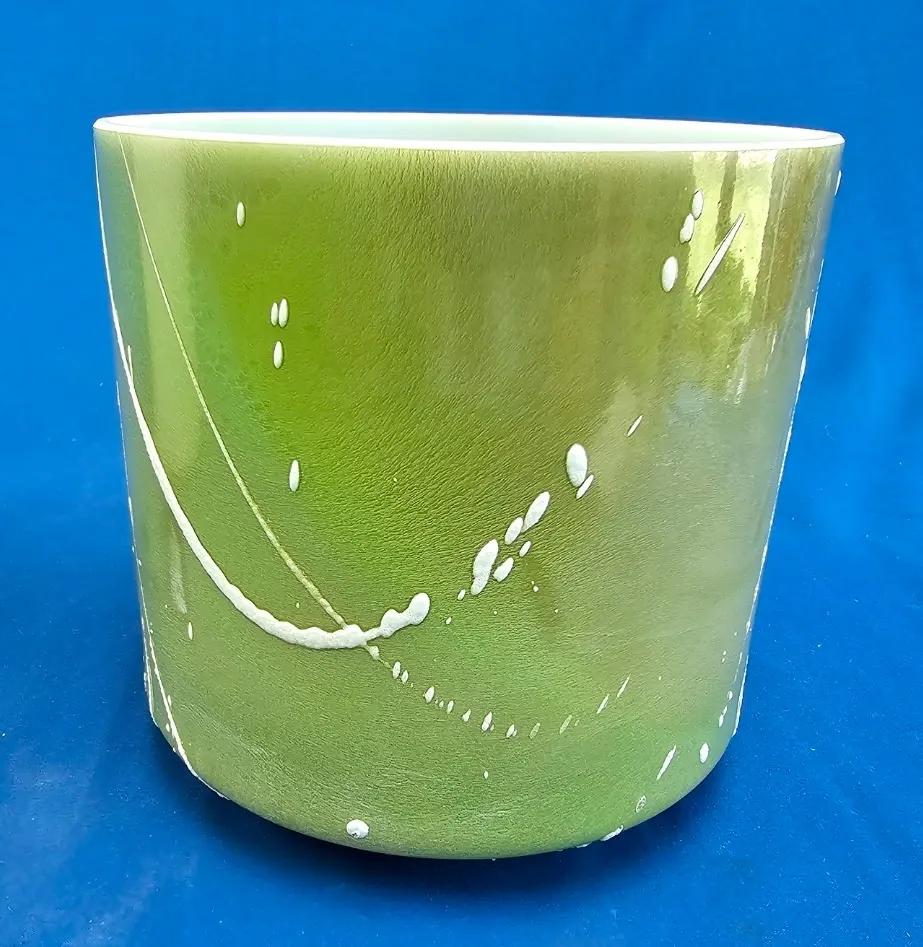 [#1062] | Green Aventurine Infused Quartz Crystal Singing Bowl | 6.5" | A#-20