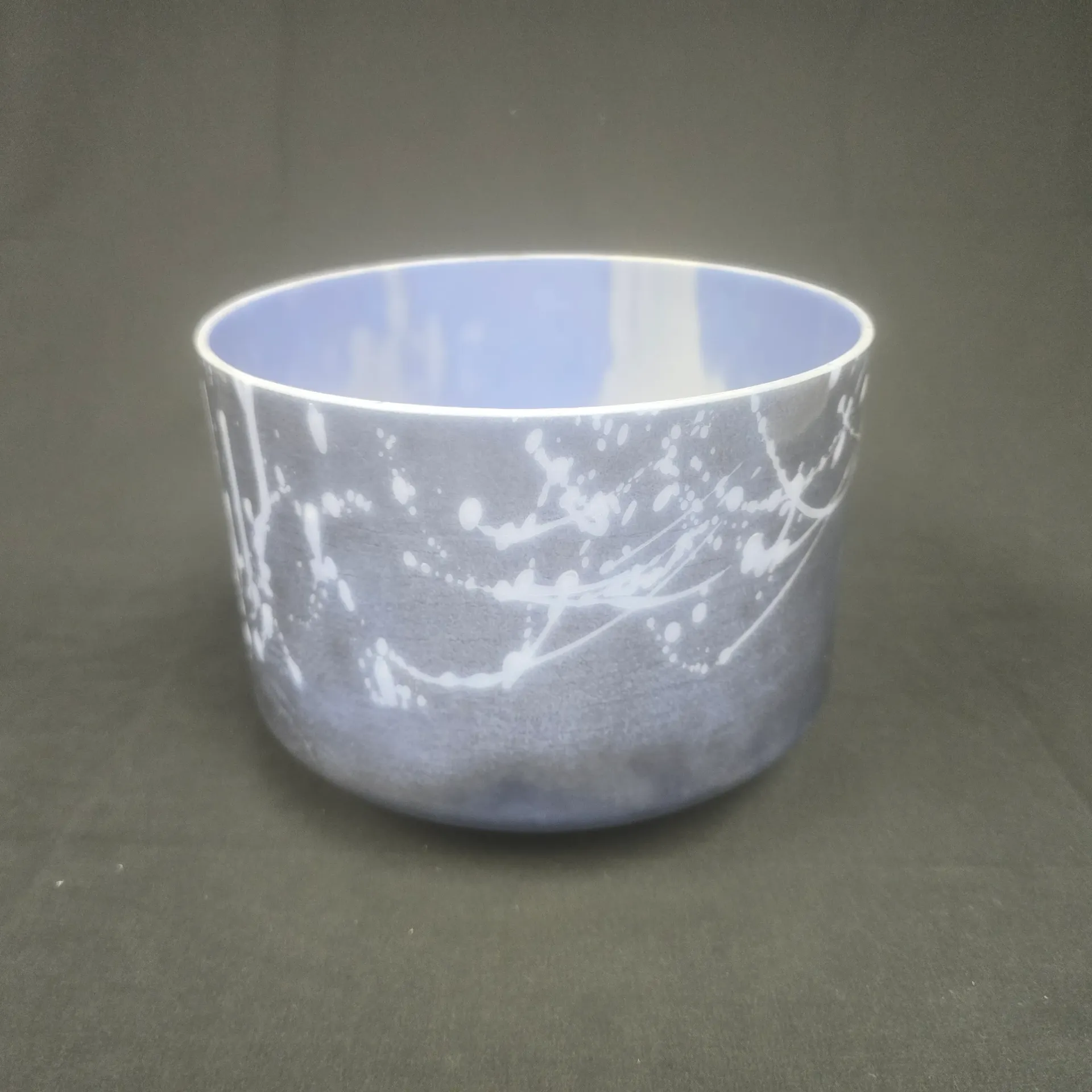 [#1095] 9" Lapis Lazuli Infused Quartz Crystal Singing Bowl | 4C#+17 / 5E+48 | 280 Hz / 678 Hz | Dual Tone