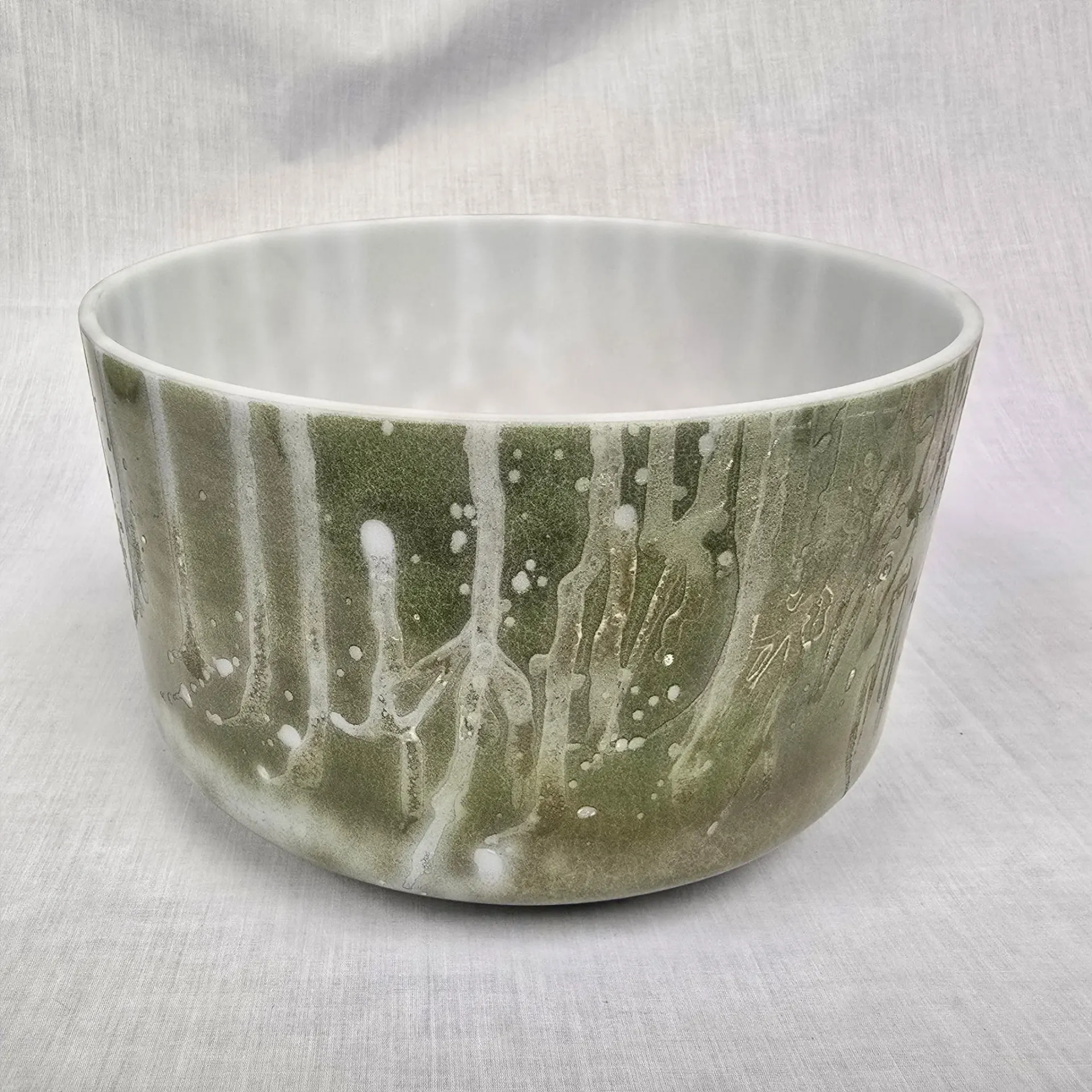 [#1111] 9" Green Aventurine Infused Quartz Crystal Singing Bowl | 4D#+28 | 316 Hz