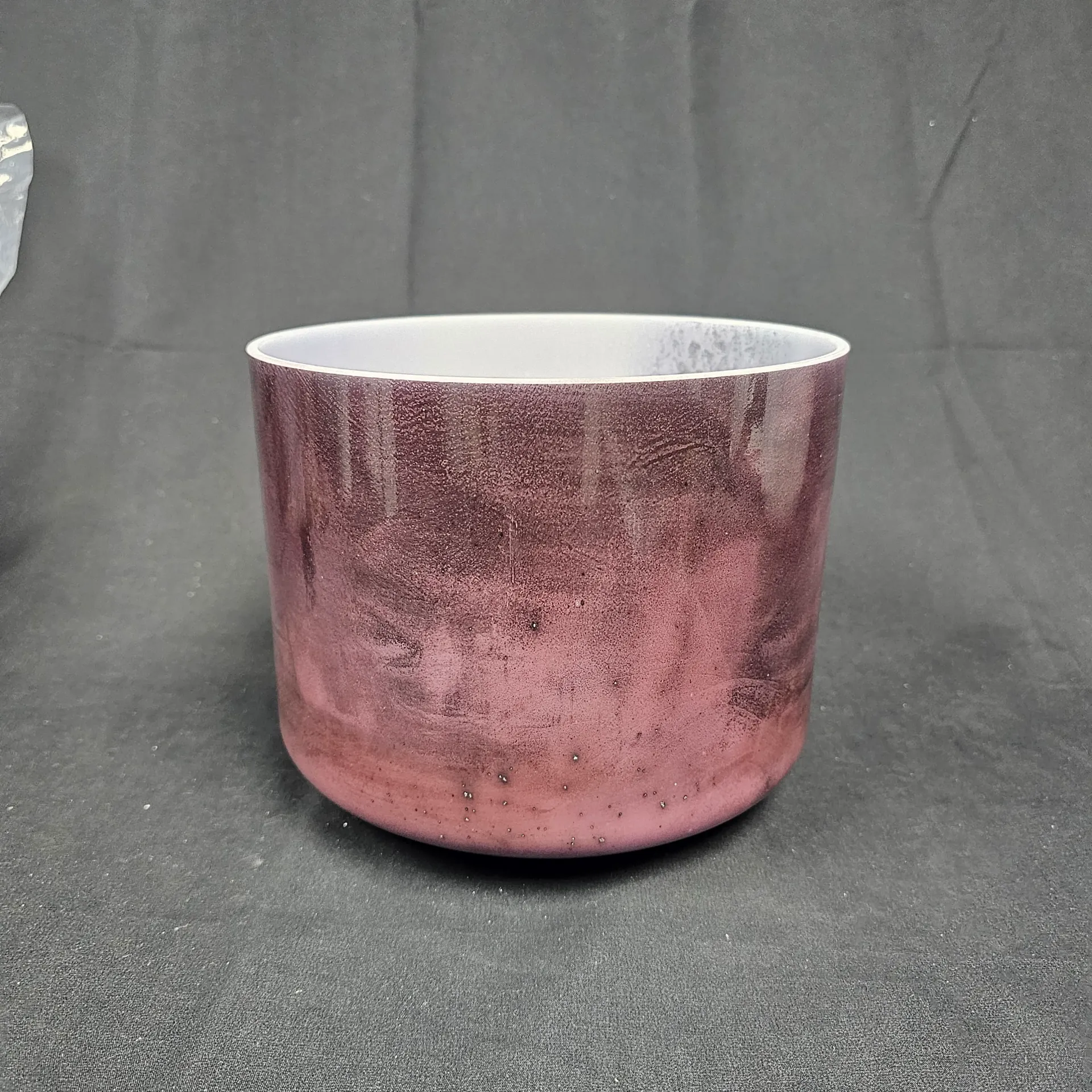 [#1135] 9" Iolite Infused Quartz Crystal Singing Bowl | 4D#+15 | 314 Hz