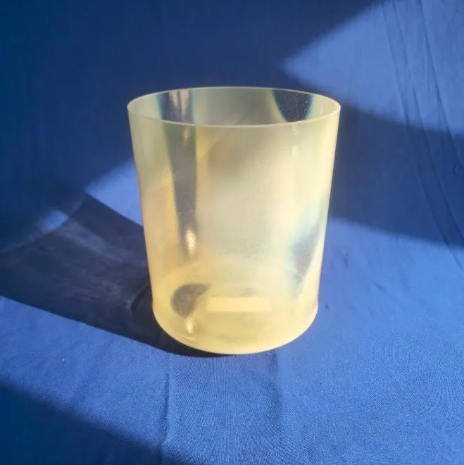[1204] [#1204] 7" Scapolite Infused Quartz Crystal Singing Bowl | C#+10