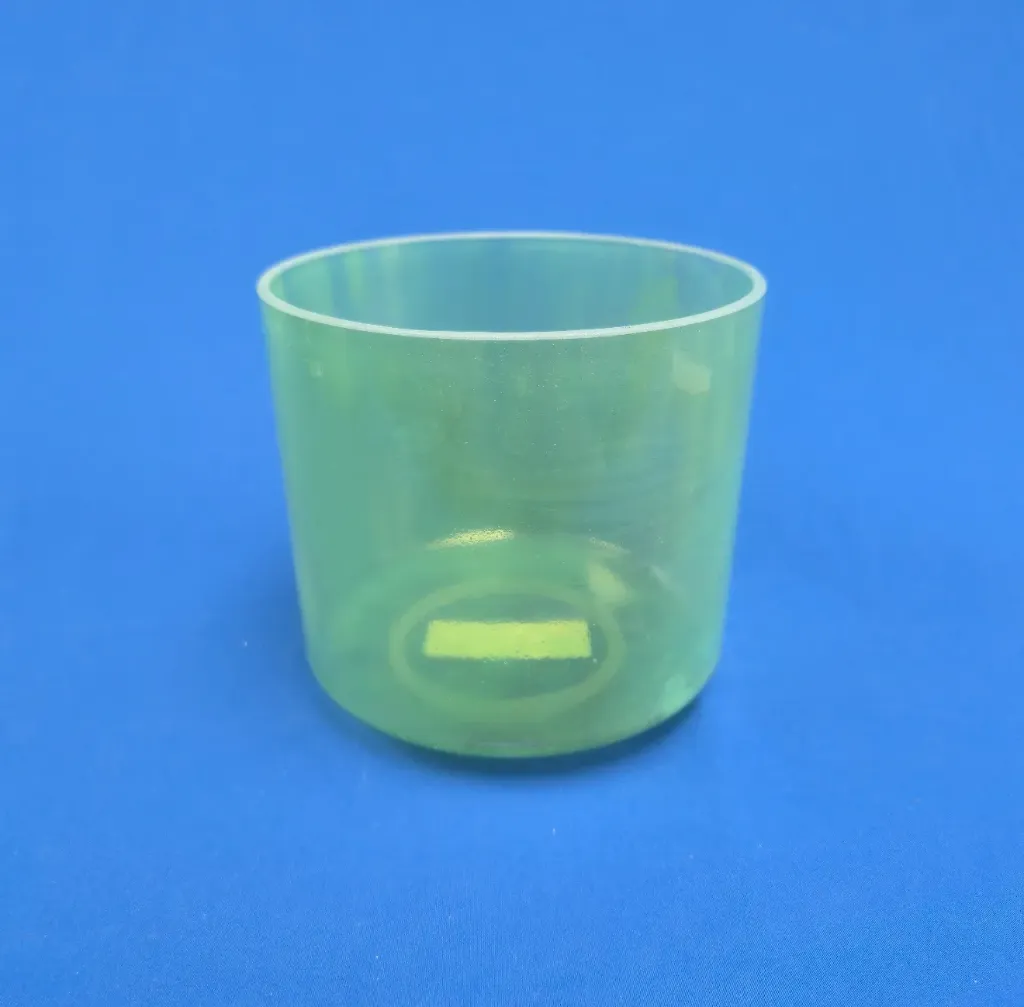 [1295] [#1295] 6.5" Tsavorite Infused Quartz Crystal Singing Bowl | A+40