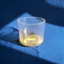 [#1311] 6.5" Scapolite Infused Quartz Crystal Singing Bowl | A#-45