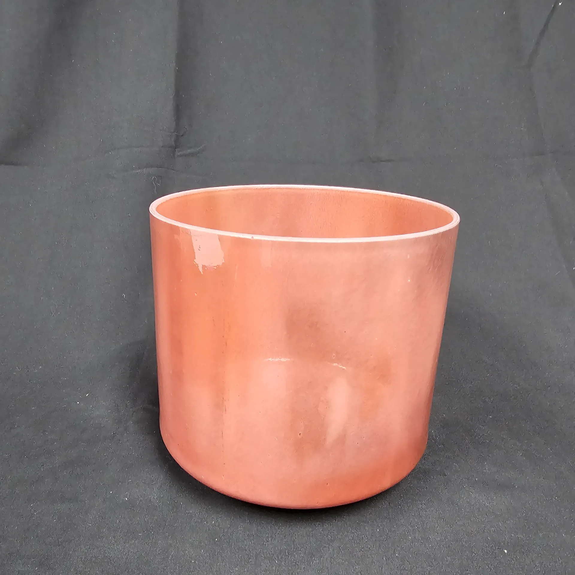 [#1317] 6.5" Peach Garnet Infused Quartz Crystal Singing Bowl | 4G#-15 | 412 Hz