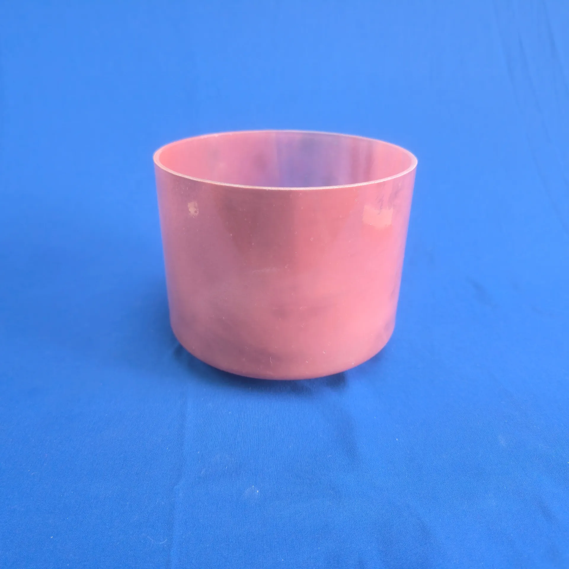 [#1318] 6.5" Peach Garnet Infused Quartz Crystal Singing Bowl | 4A#-28 | 458 Hz