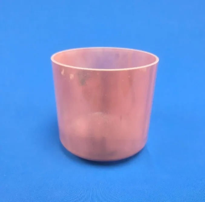 [1319] [#1319] 6.5" Peach Garnet Infused Quartz Crystal Singing Bowl | A+40