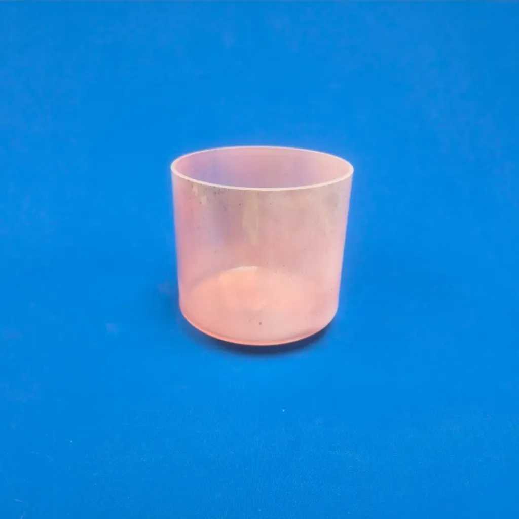 [1321] [#1321] 6.5" Pink Spinel Infused Quartz Crystal Singing Bowl | 4A#-25 | 460 Hz