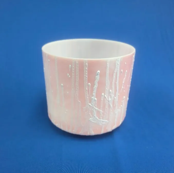 [1380] [#1380] 7" Cobalt Calcite Infused Quartz Crystal Singing Bowl | F+25