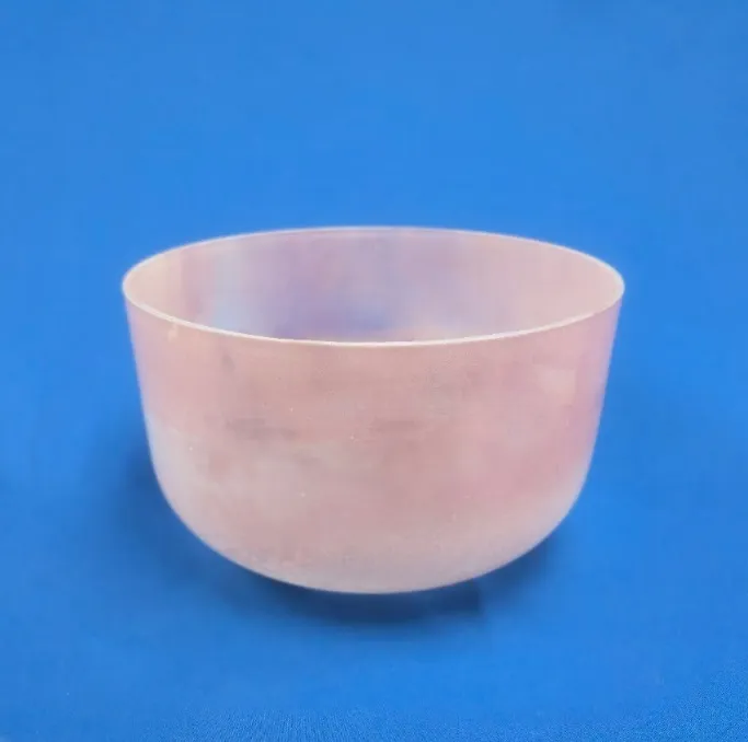 [1424] [#1424] 12" Peach Garnet Infused Quartz Crystal Singing Bowl | F#+15