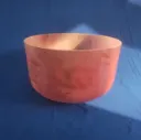 [#1427] 12" Peach Garnet Infused Quartz Crystal Singing Bowl | G#0