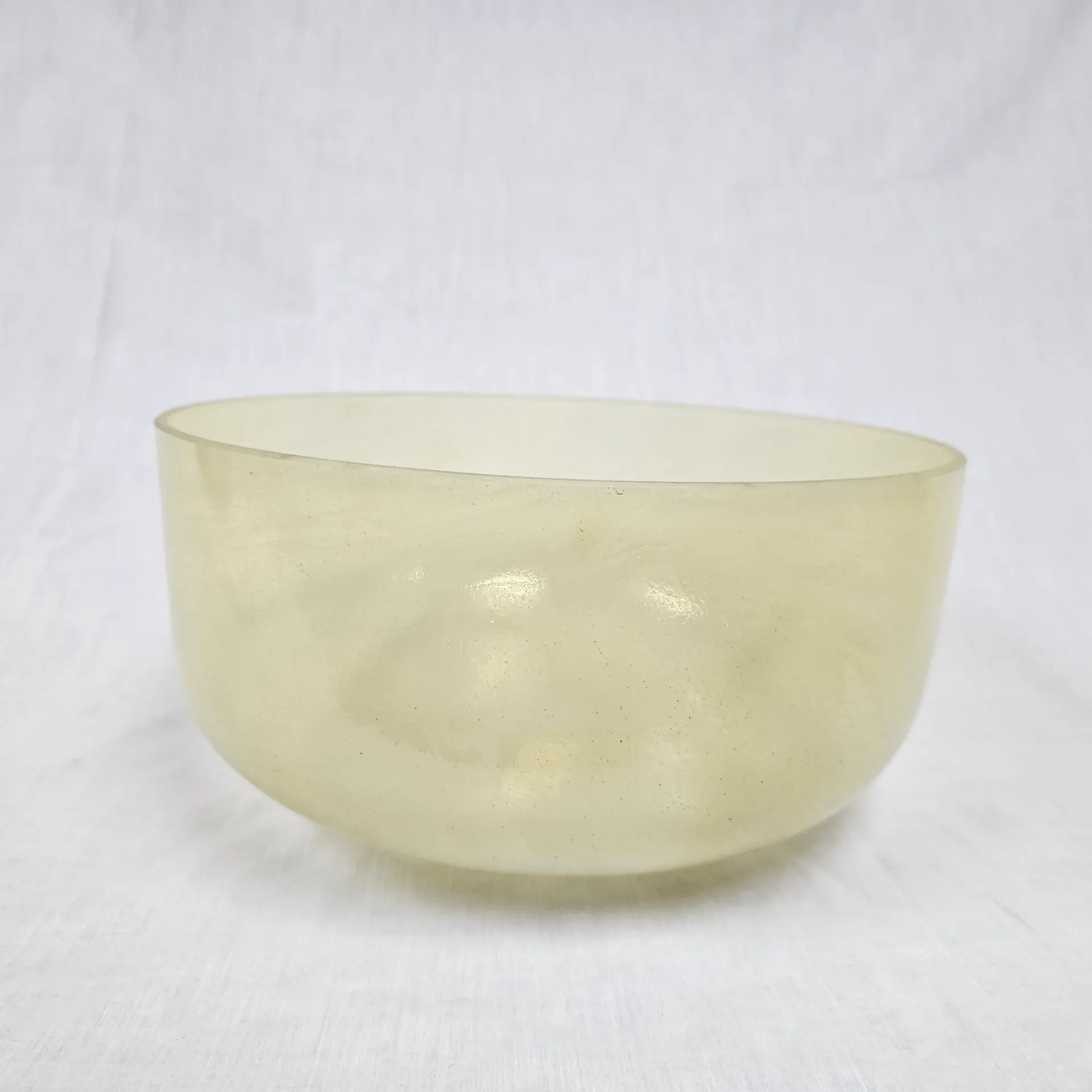 [1432] [#1432] 12" Apache Peridot Infused Quartz Crystal Singing Bowl | 3A#-10 | 232 Hz