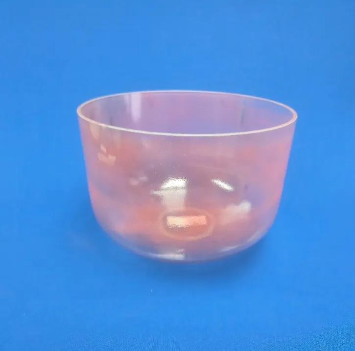 [#1438] 12" Pink Spinel Infused Quartz Crystal Singing Bowl | F#+15