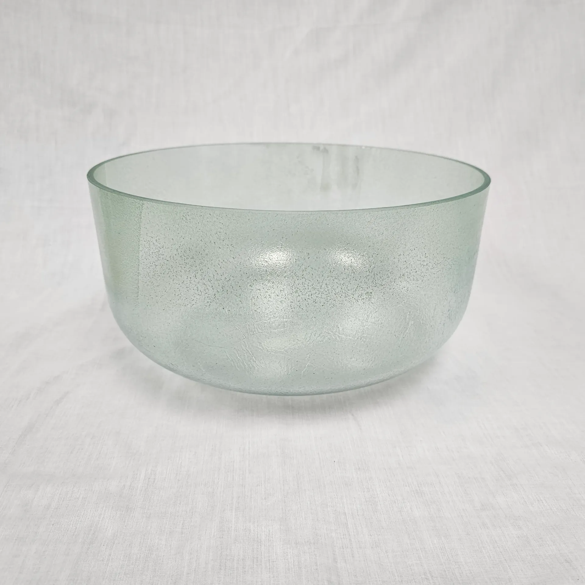 [#1444] Green Amethyst Infused Quartz Crystal Singing Bowl | 12" | A#-20