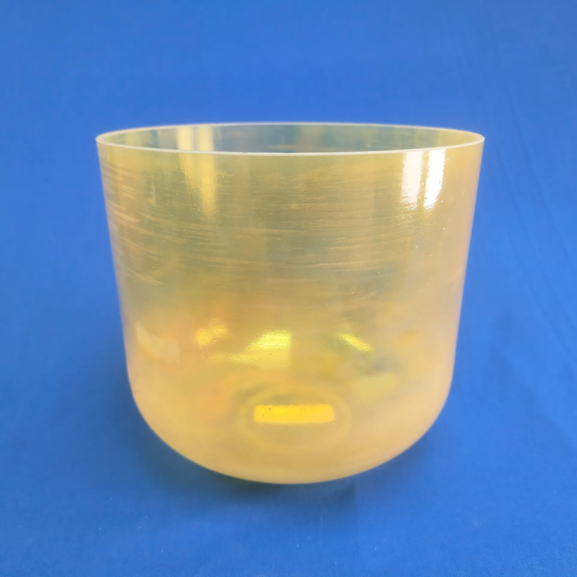 [#1472] 10" Citrine Infused Quartz Crystal Singing Bowl | 3G#+20 | 210 Hz
