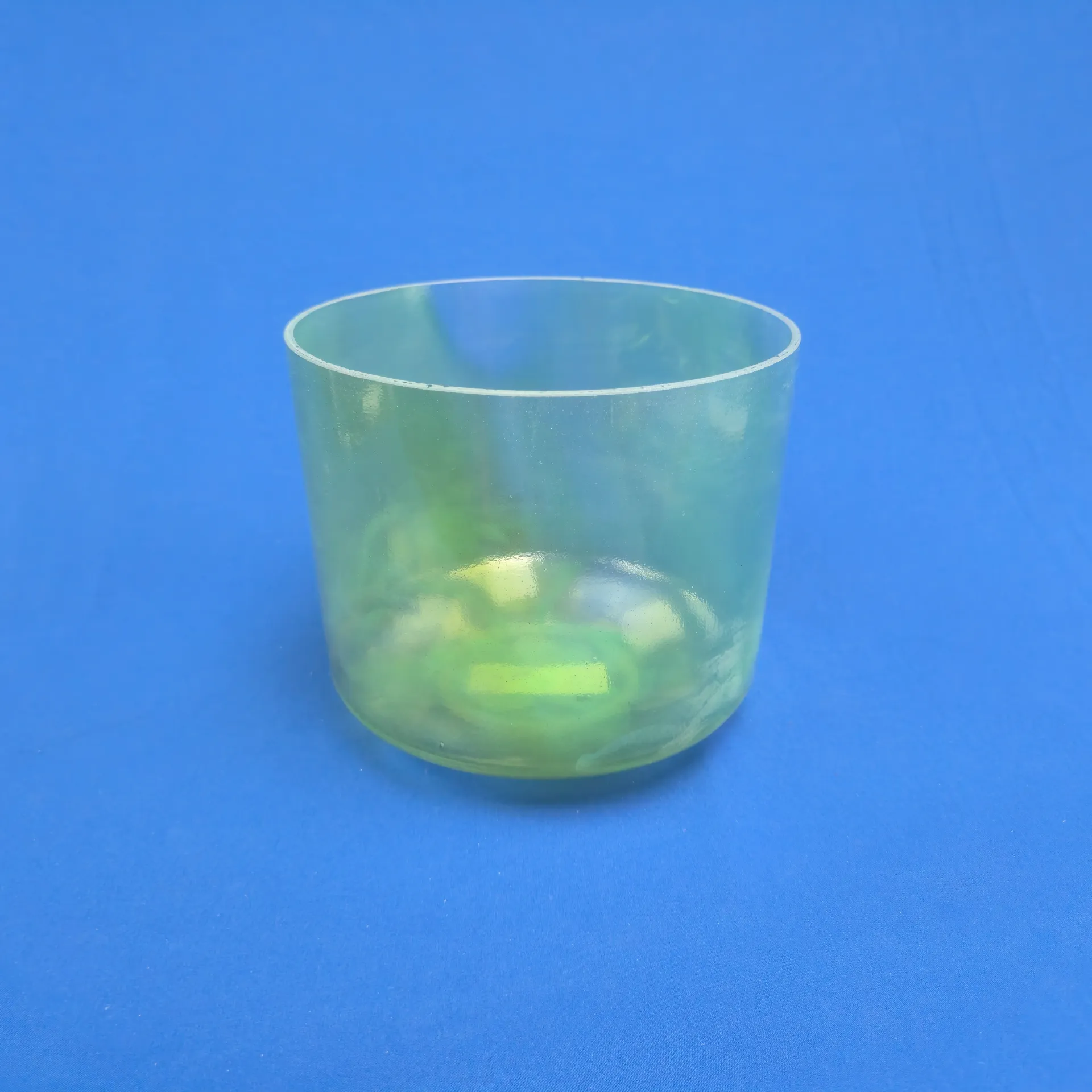 [#1630] 9" Tsavorite Infused Quartz Crystal Singing Bowl | 4C#+35 | 283 Hz
