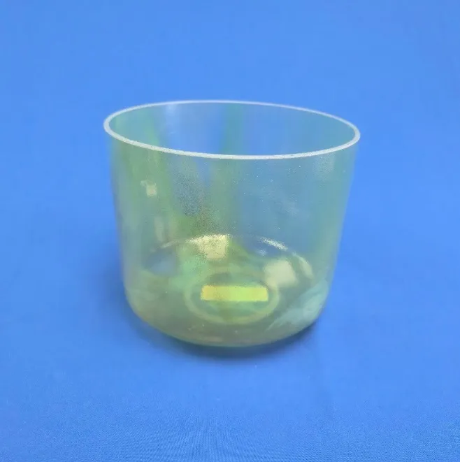 [#1631] 9" Tsavorite Infused Quartz Crystal Singing Bowl | D+10