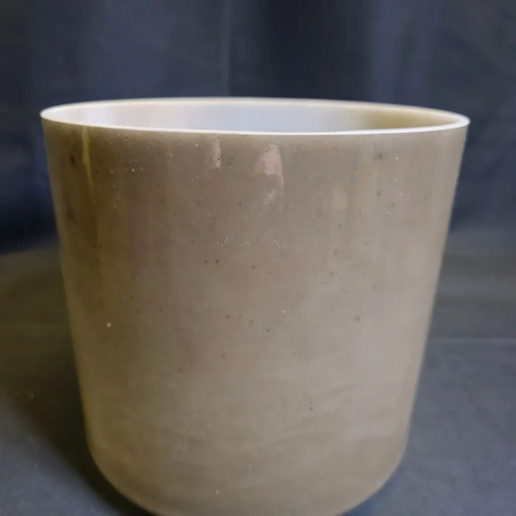 [1637] Trace Minerals Quartz Crystal Singing Bowl | 7" F Note | #1637