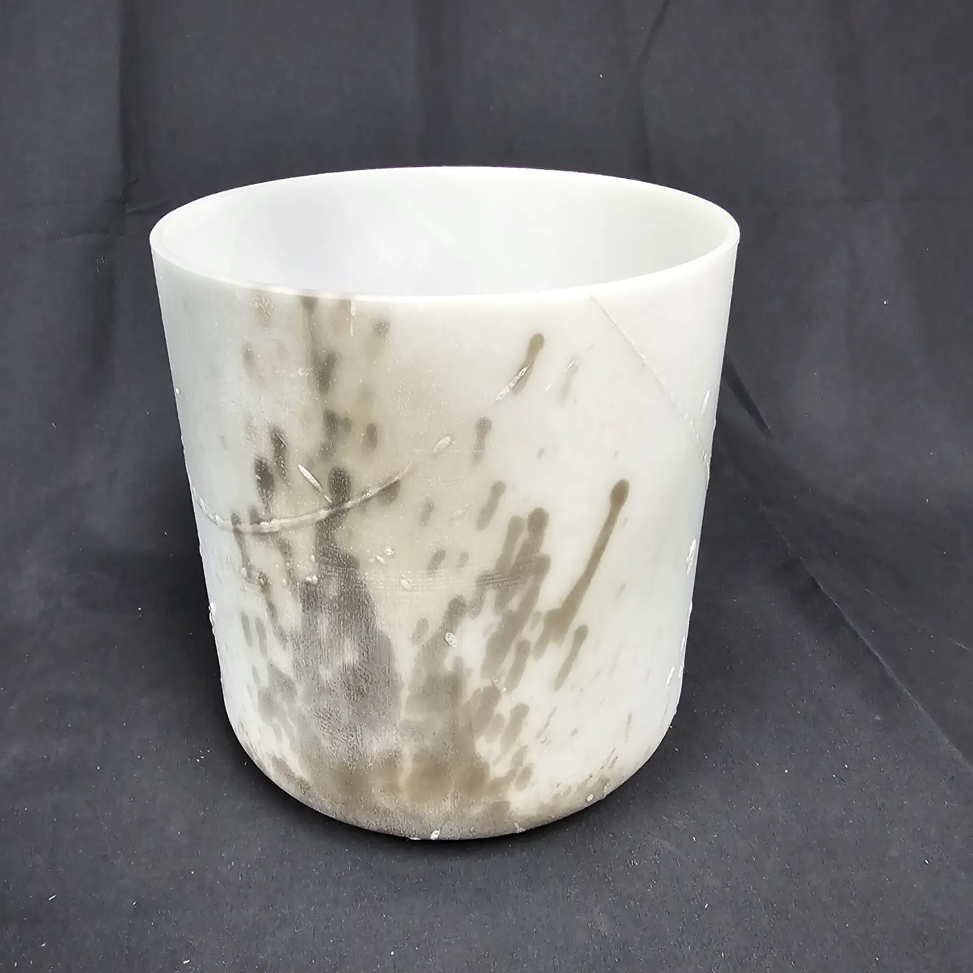 [1652] [#1652] 7" Stibnite Infused Quartz Crystal Singing Bowl | 4D#+44 | 319 Hz