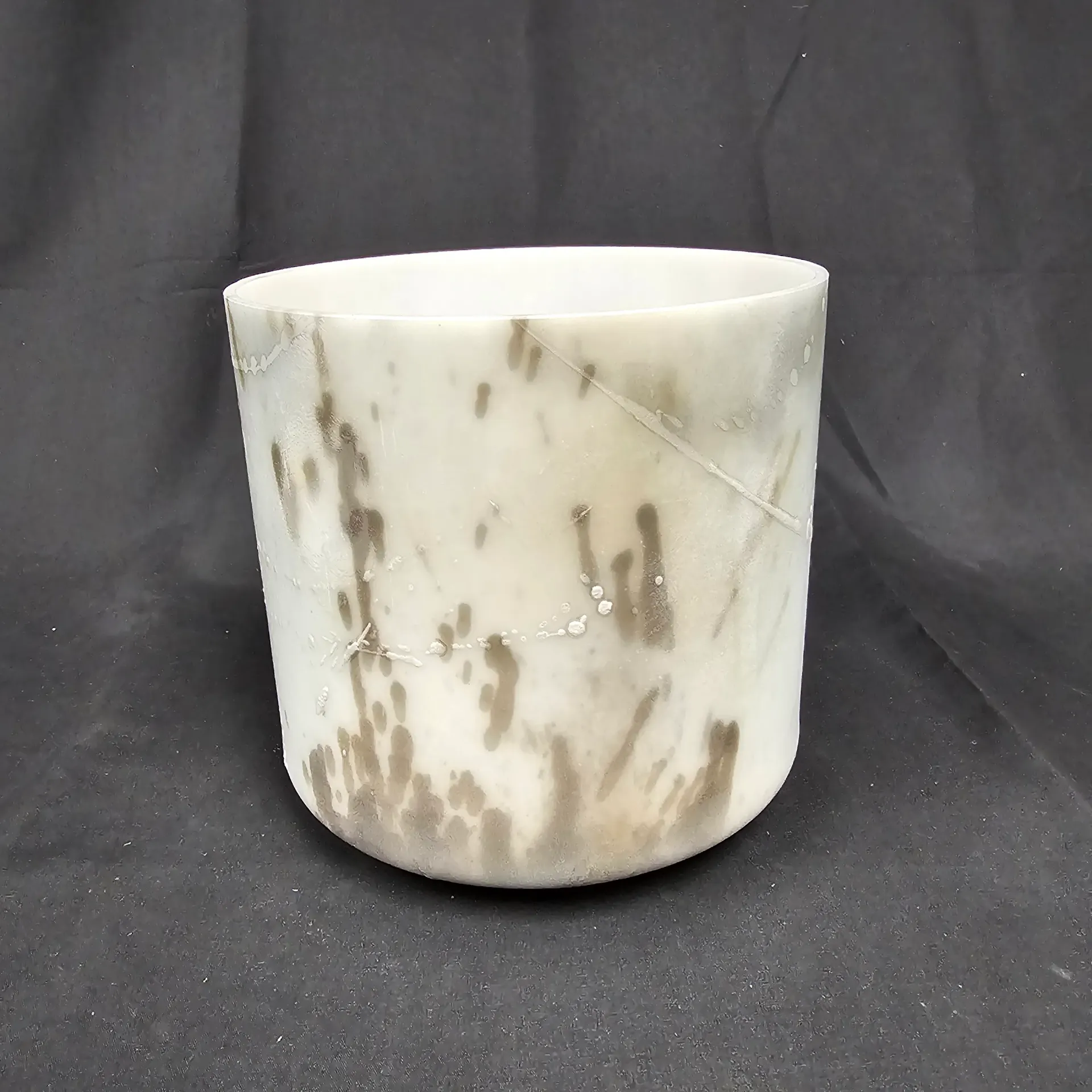 [1656] [#1656] 7" Stibnite Infused Quartz Crystal Singing Bowl | 4F#-49 | 360 Hz