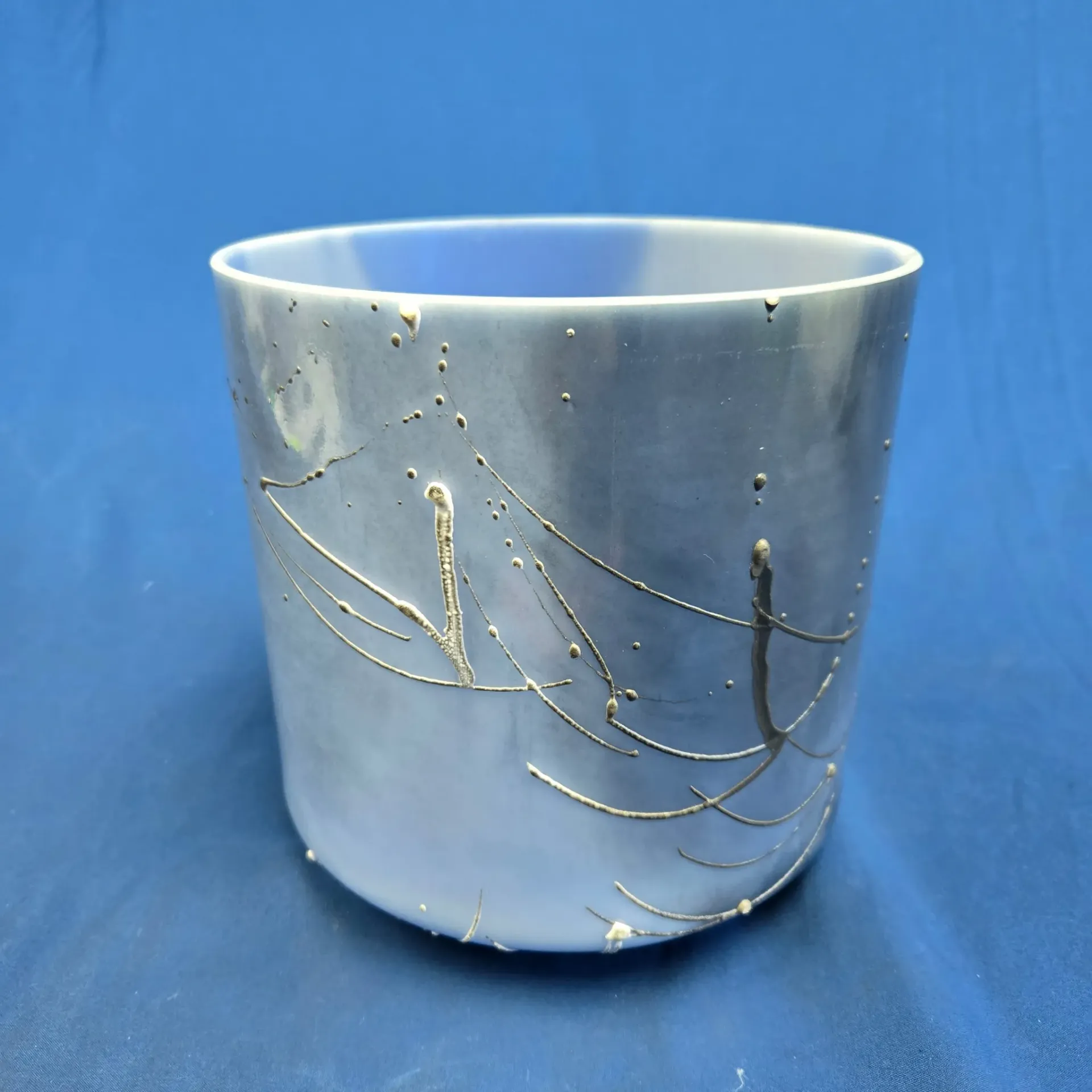 [1674] [#1674] | Lapis Infused Quartz Crystal Singing Bowl | 7" | F+10