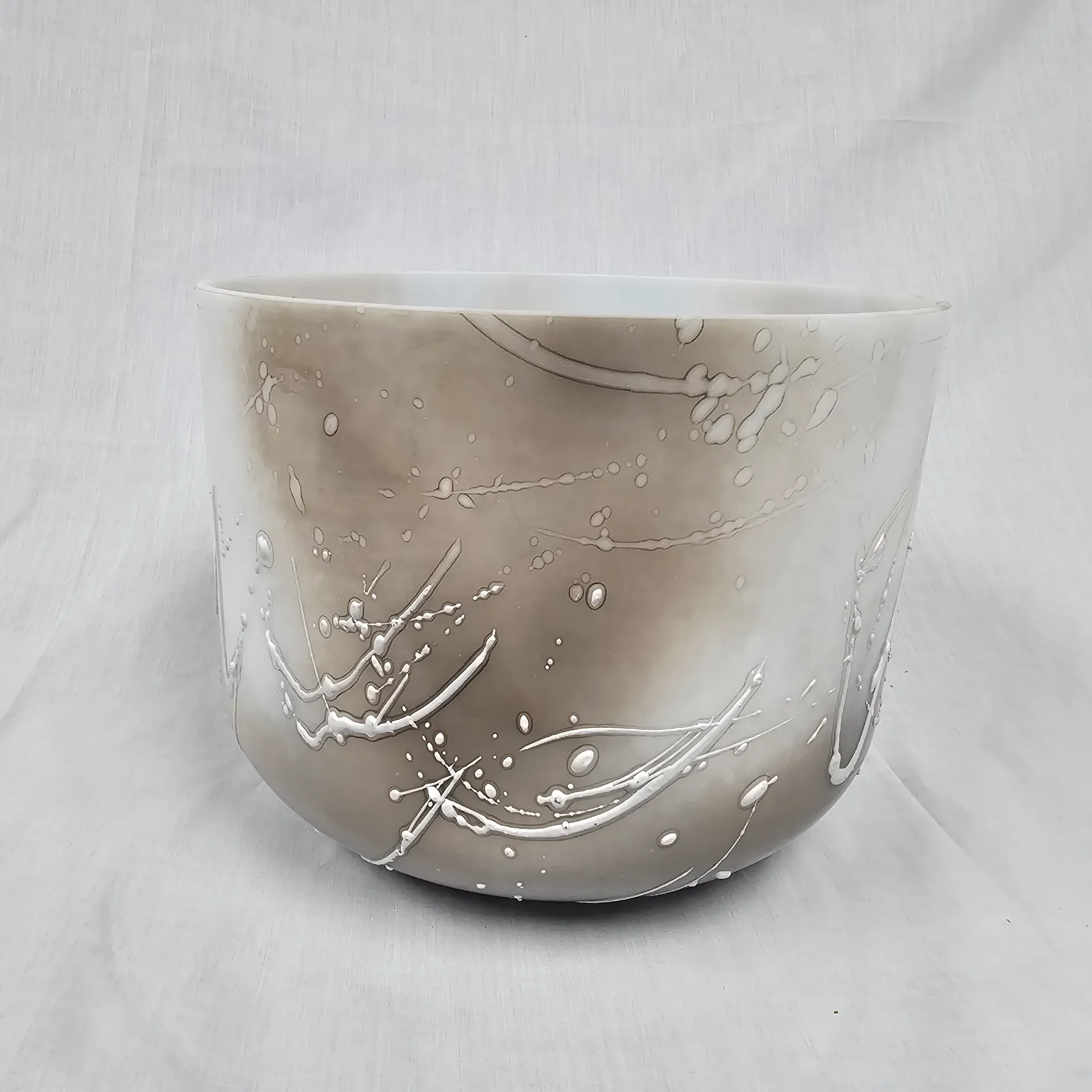 [#1704] Stibnite Infused Quartz Crystal Singing Bowl | 10" | 3A#-17