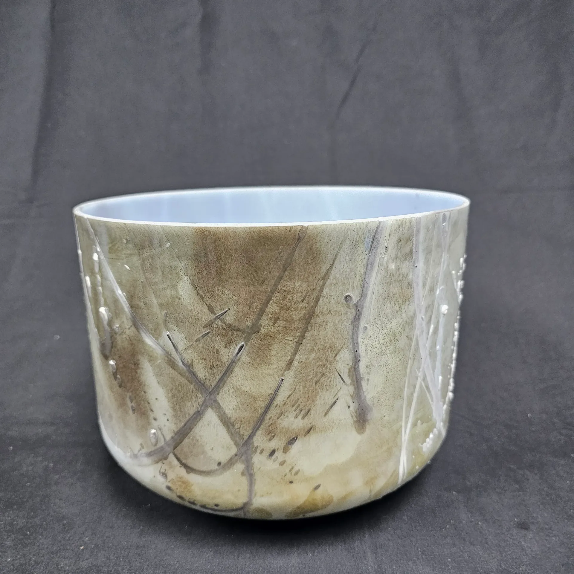 [#1707] 10" Apatite Infused Quartz Crystal Singing Bowl | 3B+11 | 249 Hz