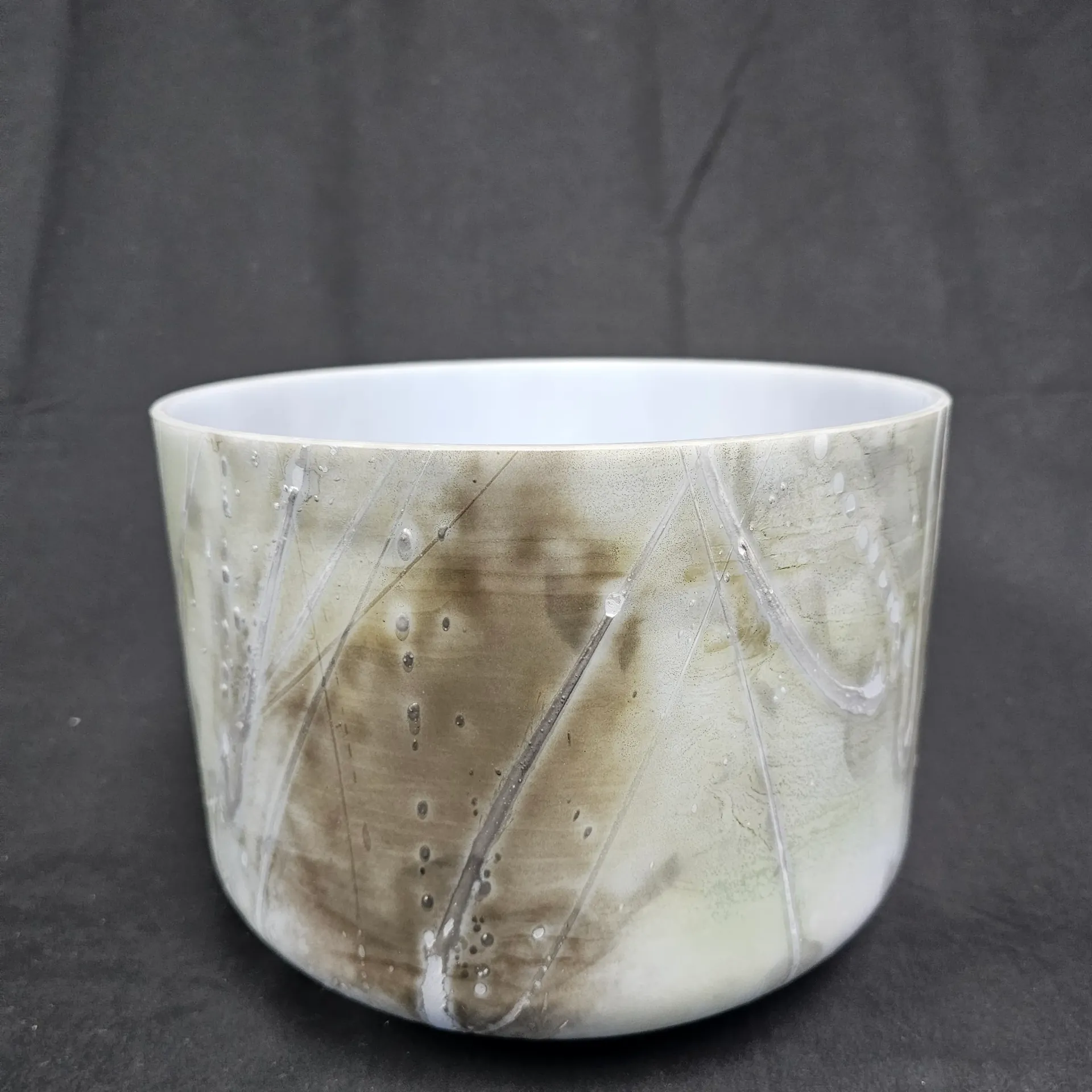 [#1709] 10" Apatite Infused Quartz Crystal Singing Bowl | 4C#-48 | 270 Hz