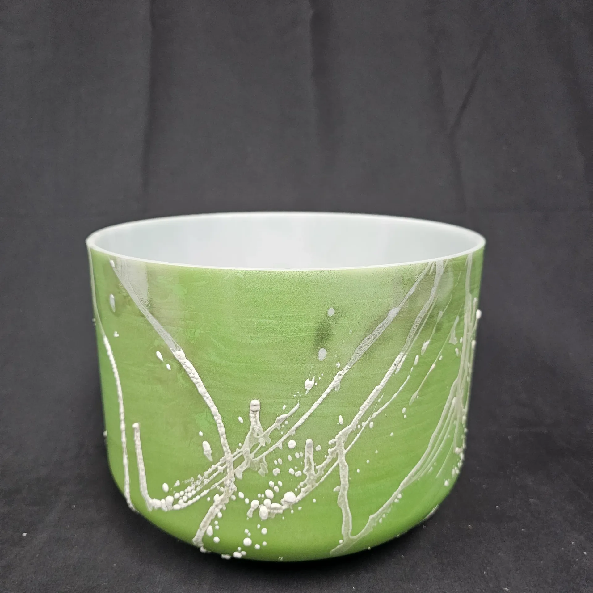 [1712] [#1712] 10" Green Aventurine Infused Quartz Crystal Singing Bowl | 4C-23 | 258 Hz