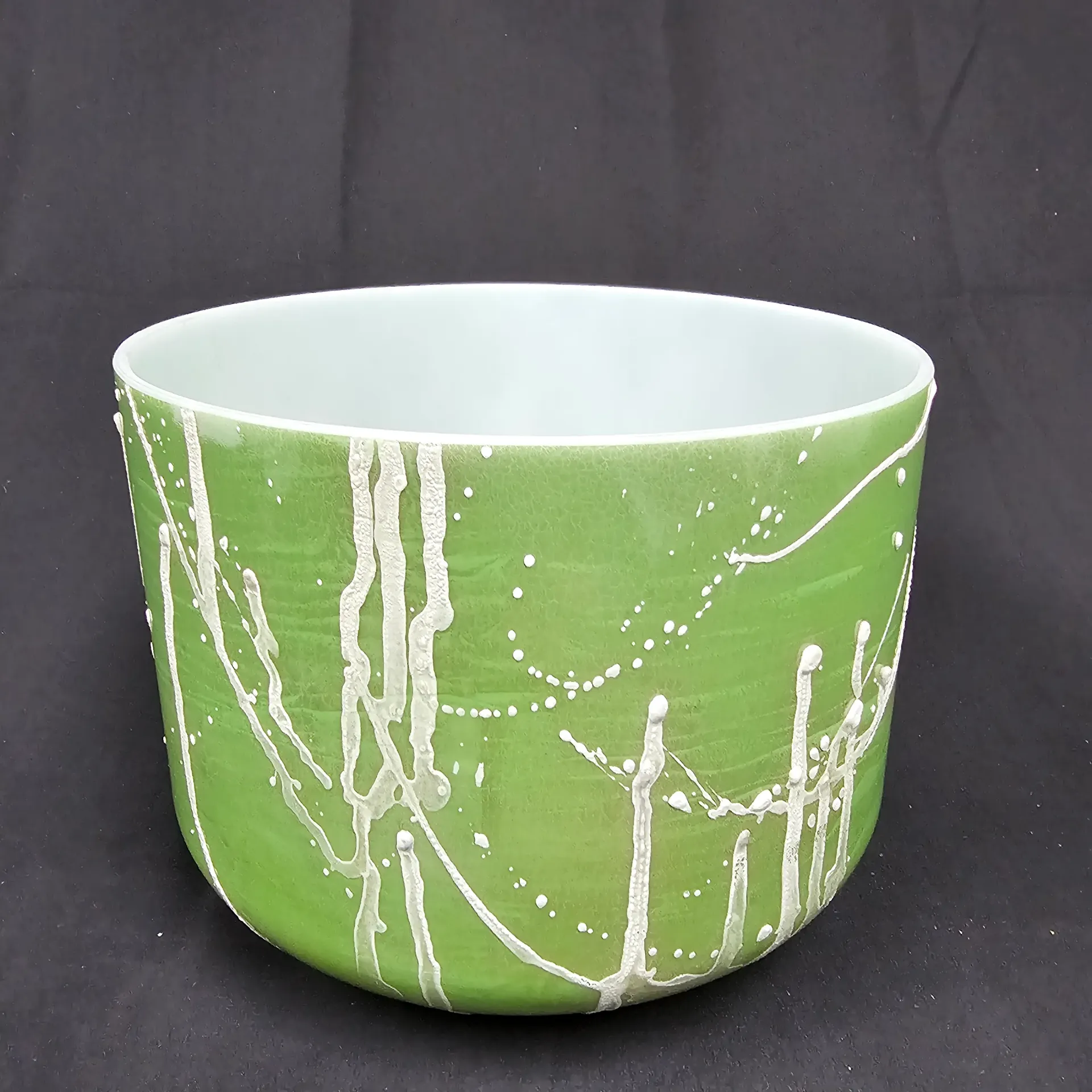 [#1715] 10" Green Aventurine Infused Quartz Crystal Singing Bowl | 4C-18 | 258 Hz