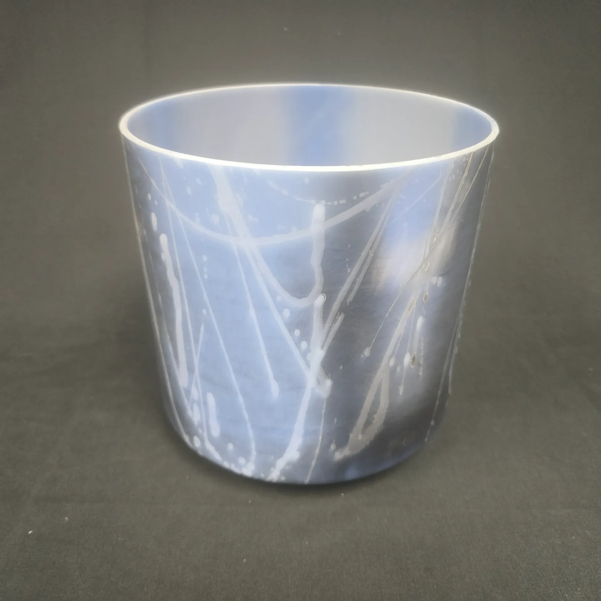 [#1786] 8" Lapis Lazuli Infused Quartz Crystal Singing Bowl | 4D-18 | 291 Hz