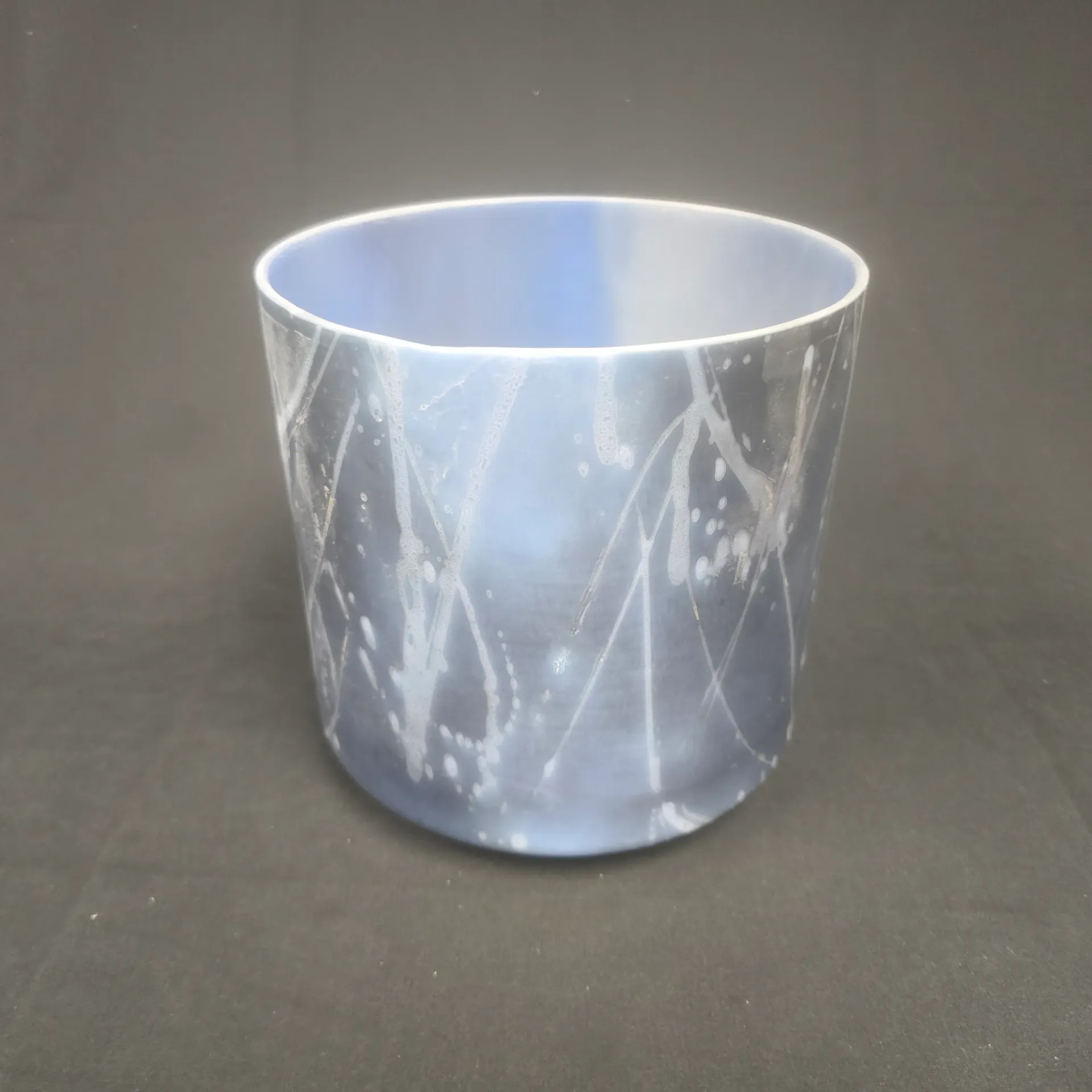[1790] [#1790] 8" Lapis Lazuli Infused Quartz Crystal Singing Bowl | 4D#-12 | 309 Hz