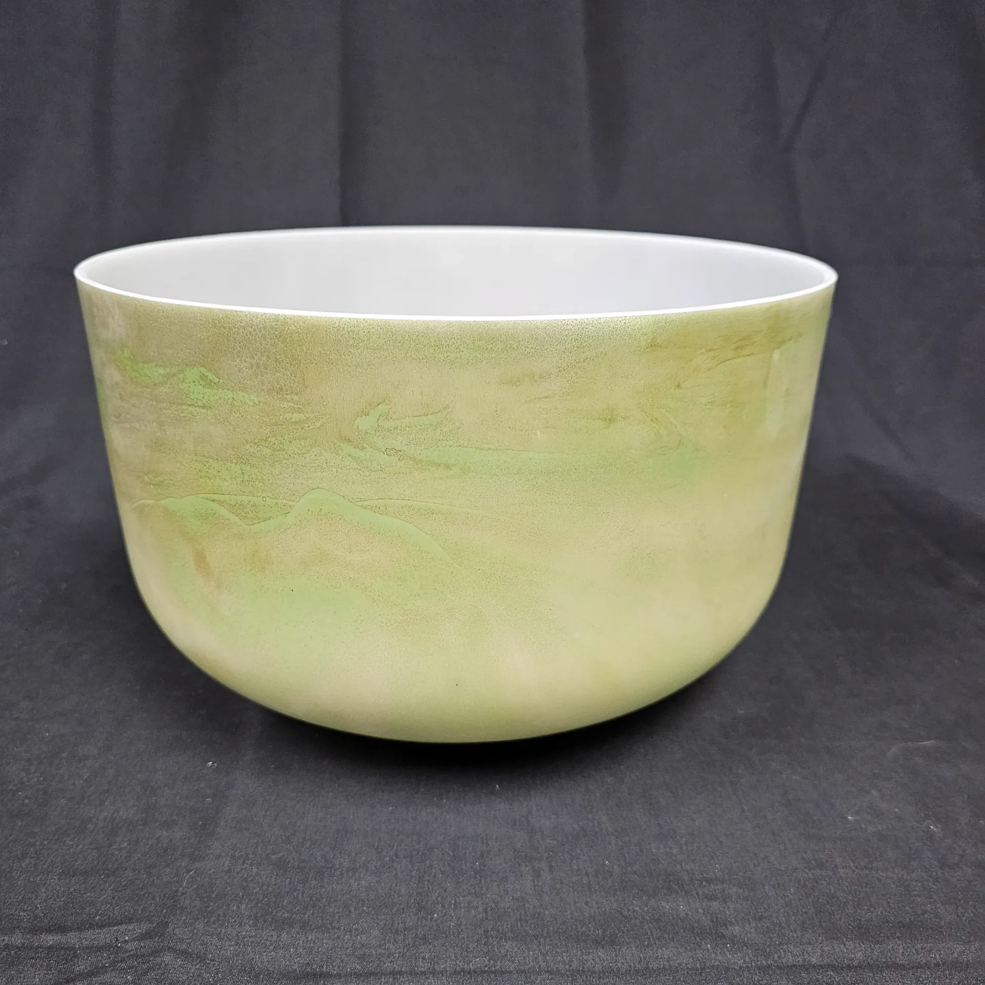 [#1791] 12" Mali Garnet Infused Quartz Crystal Singing Bowl | 3F0 | 174 Hz