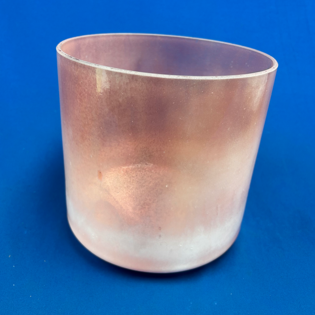 [#1797] | Pink Spinel Infused Quartz Crystal Singing Bowl | 8" | D#0