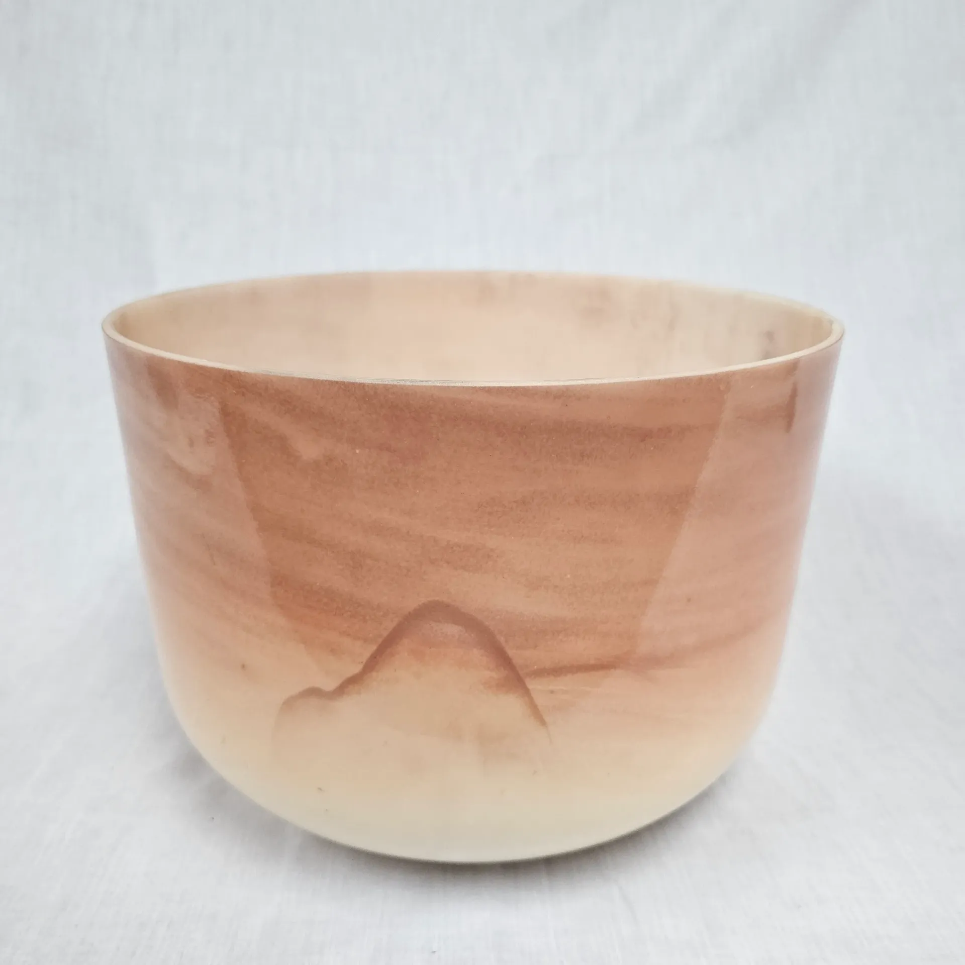 [#1866] 12" Amber Infused Quartz Crystal Singing Bowl | 3E-22 | 163 Hz