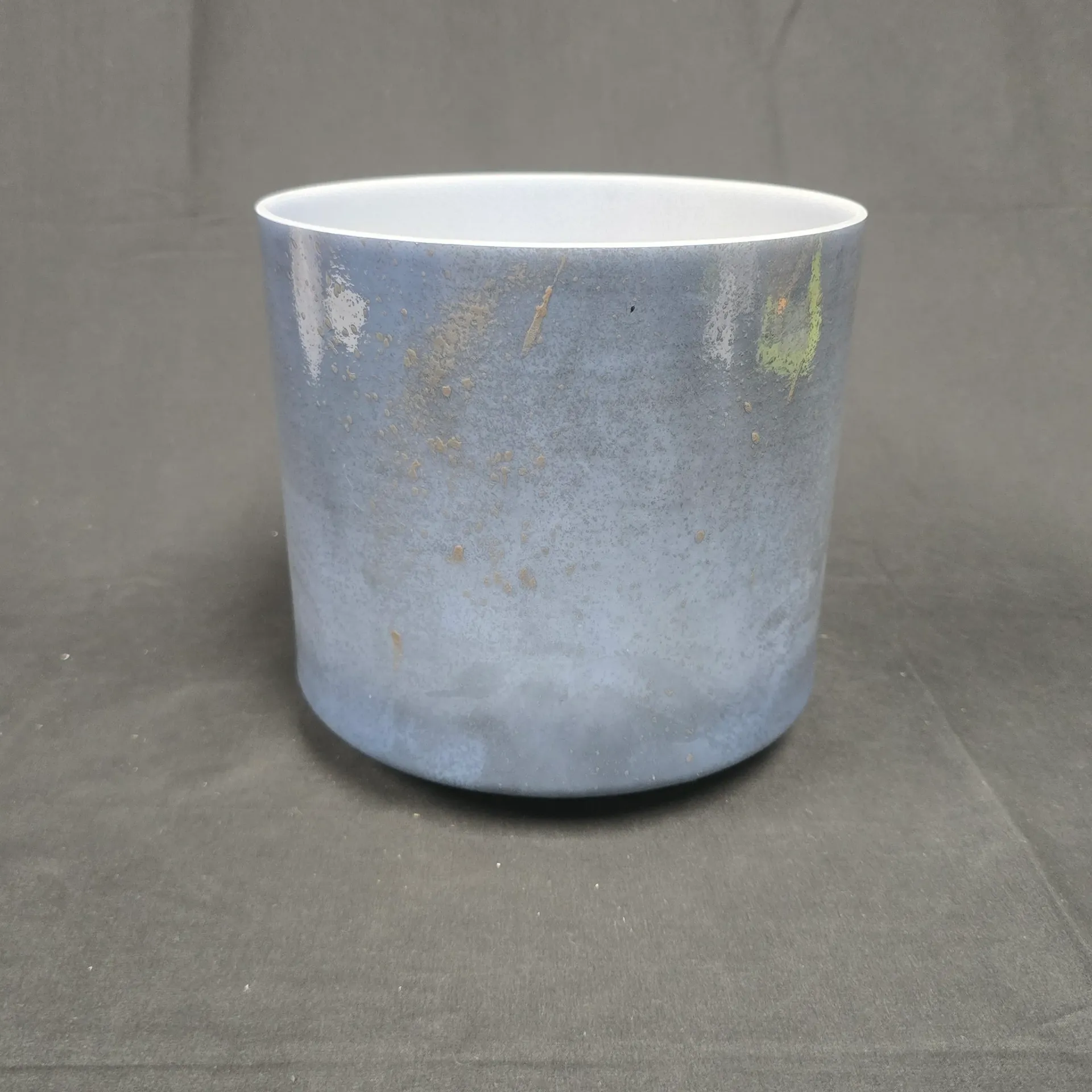 [#1883] 8" Galena Infused Quartz Crystal Singing Bowl | 4C#-47 | 269 Hz