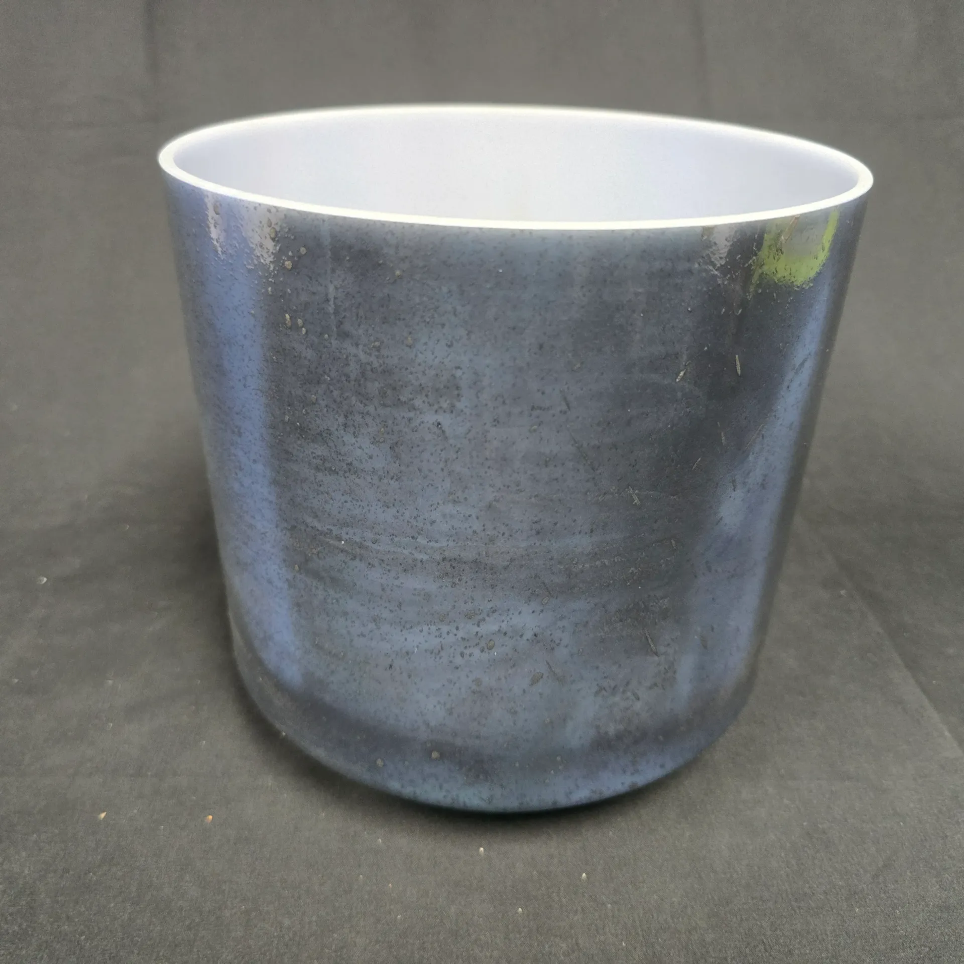 [#1886] 8" Galena Infused Quartz Crystal Singing Bowl | 4D+19 | 297 Hz