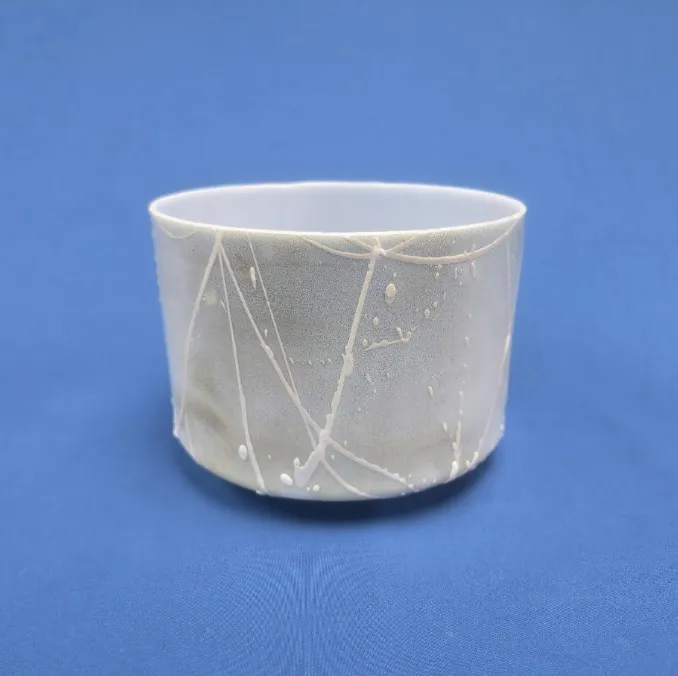 [1889] [#1889] 8" Apatite Infused Quartz Crystal Singing Bowl | 4D+15 | 297 Hz