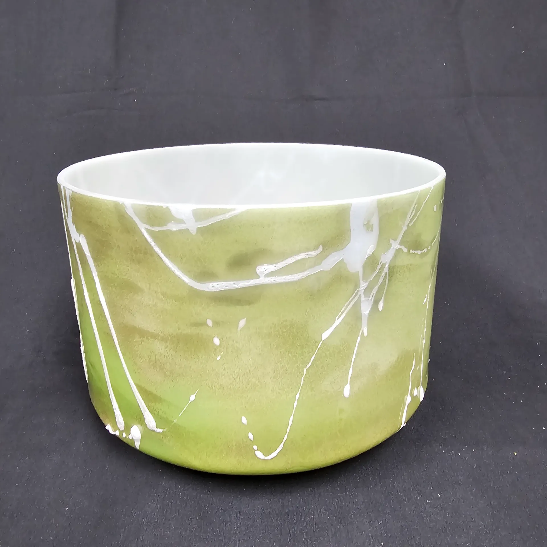 [#1931] 8" Green Aventurine Infused Quartz Crystal Singing Bowl | 4D#-2| 310 Hz