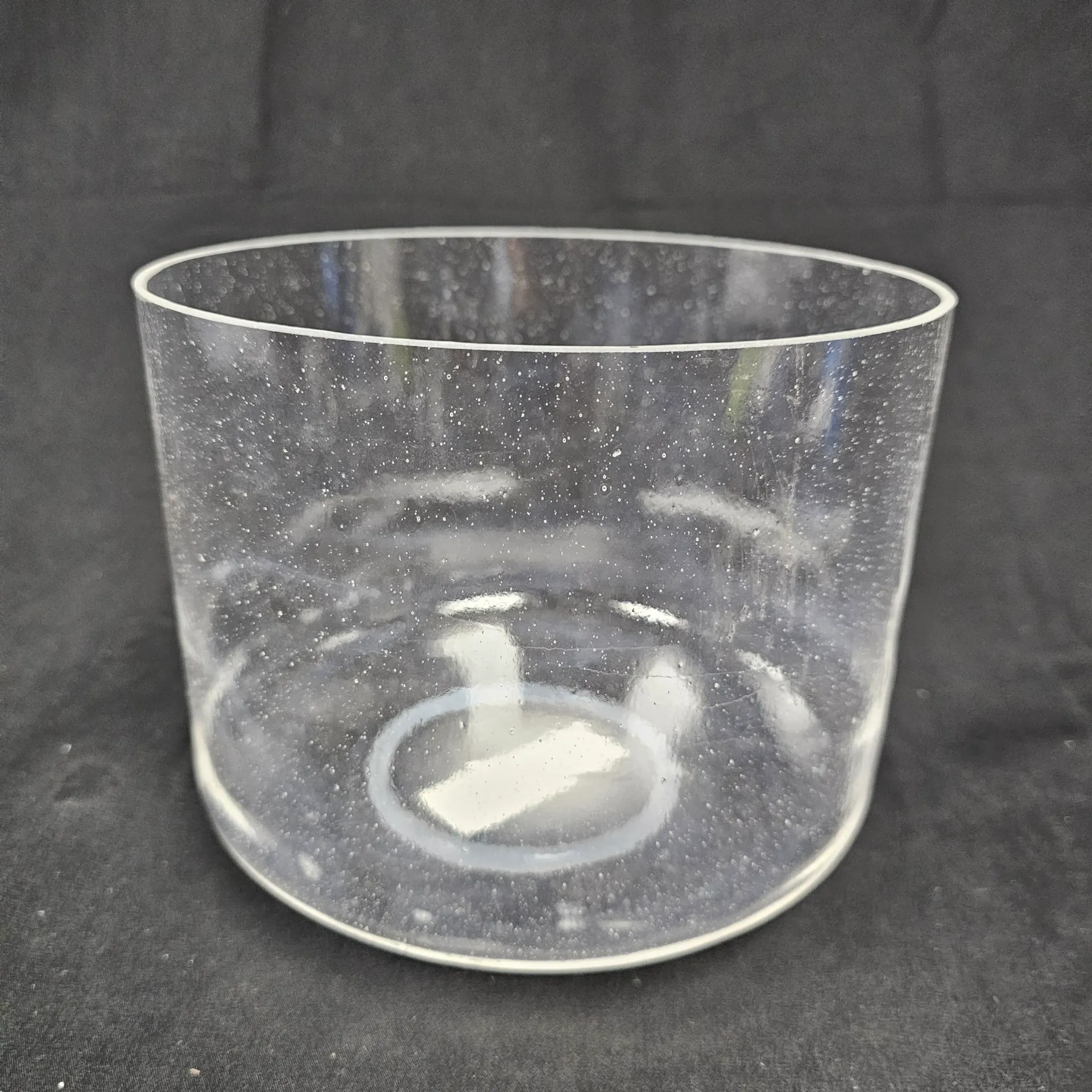 [#1974] 8" Clear Quartz Crystal Singing Bowl | 4C-43 | 255 Hz