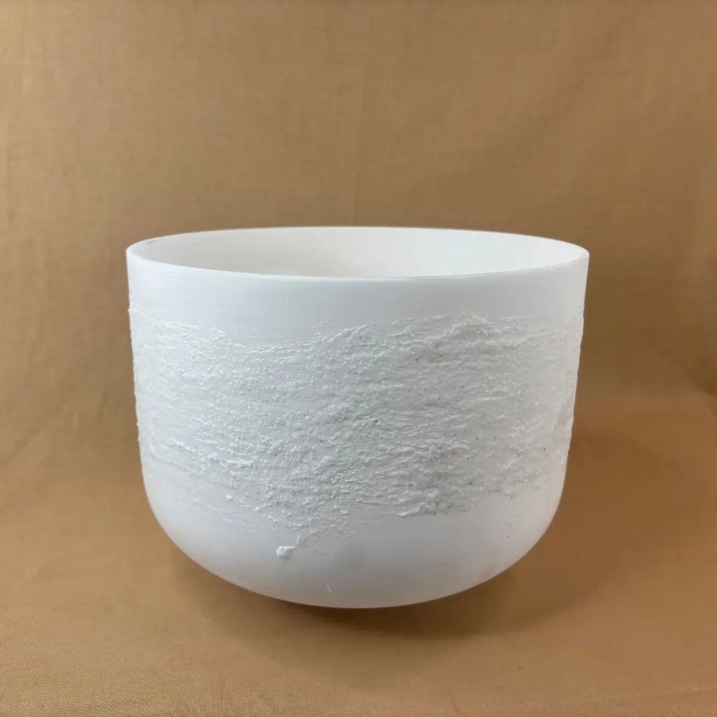 Pure Epsom Salt Quartz Crystal Singing Bowl | 10" A# Note (+5) | Concert Pitch | #1979