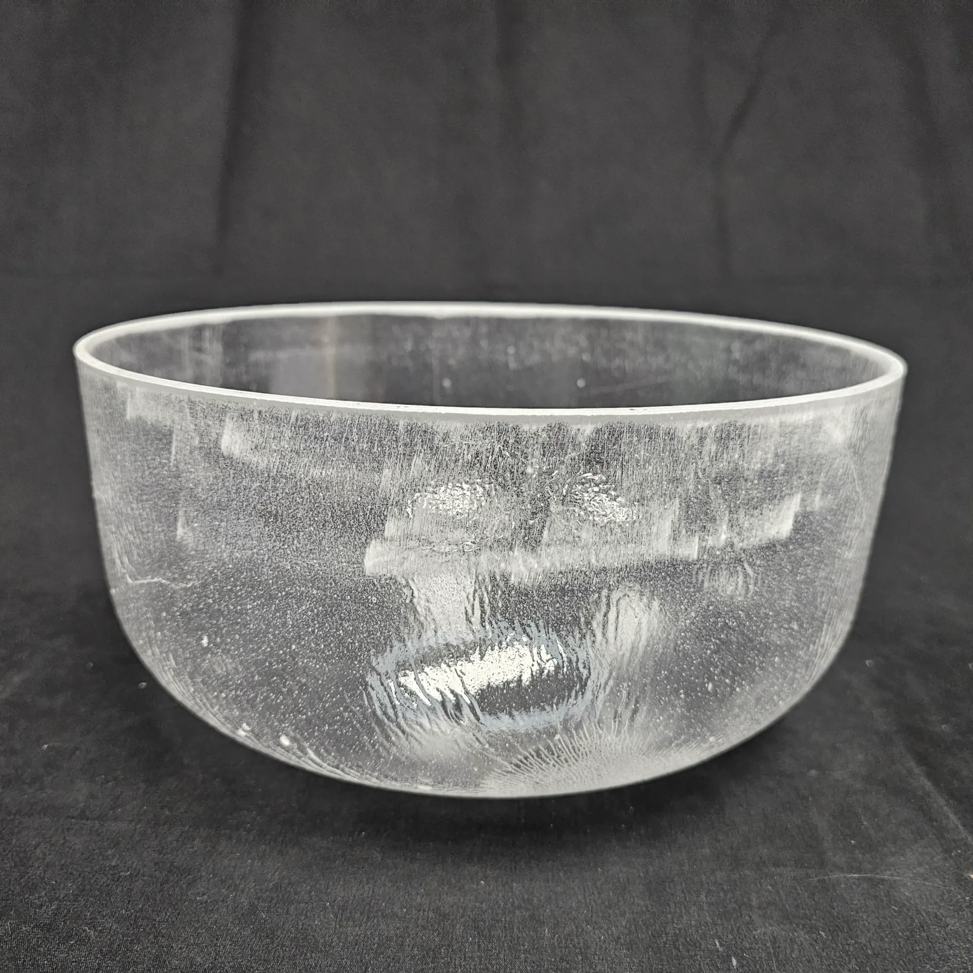 [#2002] 12" Clear Quartz Crystal Singing Bowl | 3A+30 | 224 Hz
