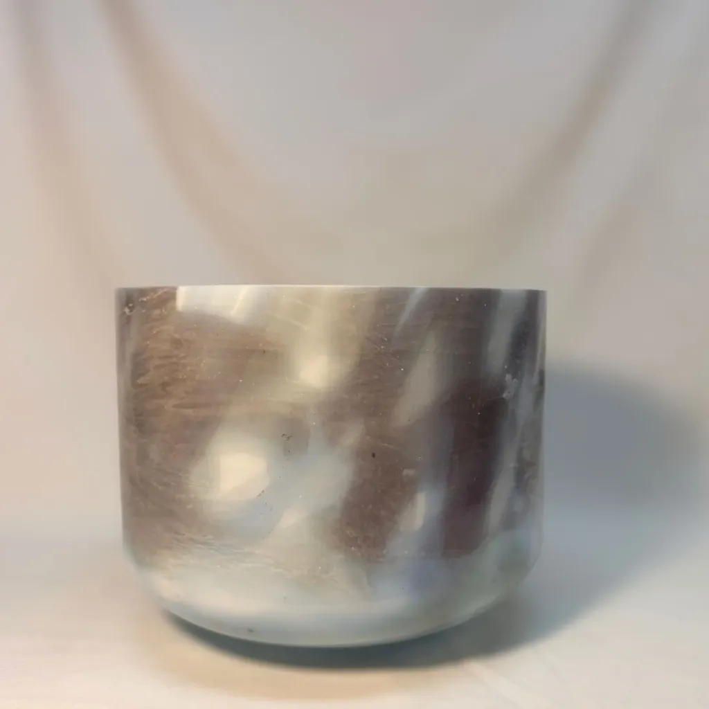 [2024] [#2024] 10" Cacao & Amethyst Infused Quartz Crystal Singing Bowl | C-45