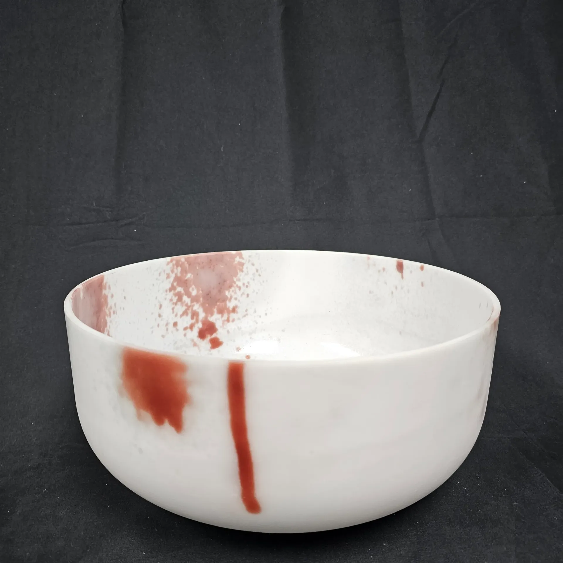 [#2152] 12" Dragon's Blood Tree Resin Infused Quartz Crystal Singing Bowl | 3B+33 | 251 Hz