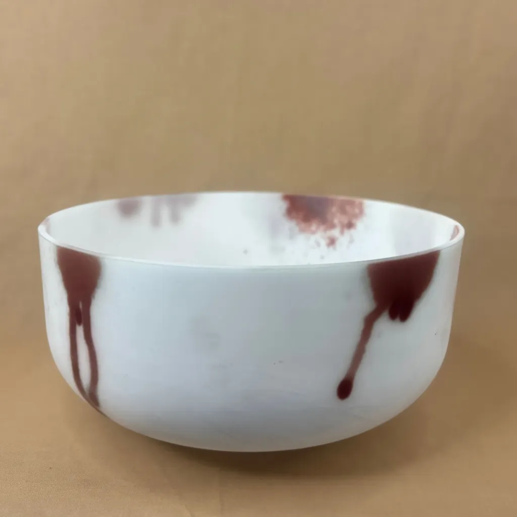 [2153] Dragon's Blood Tree Resin Quartz Crystal Singing Bowl | 12" D Note (-40) | Grounding Frequencies | #2153