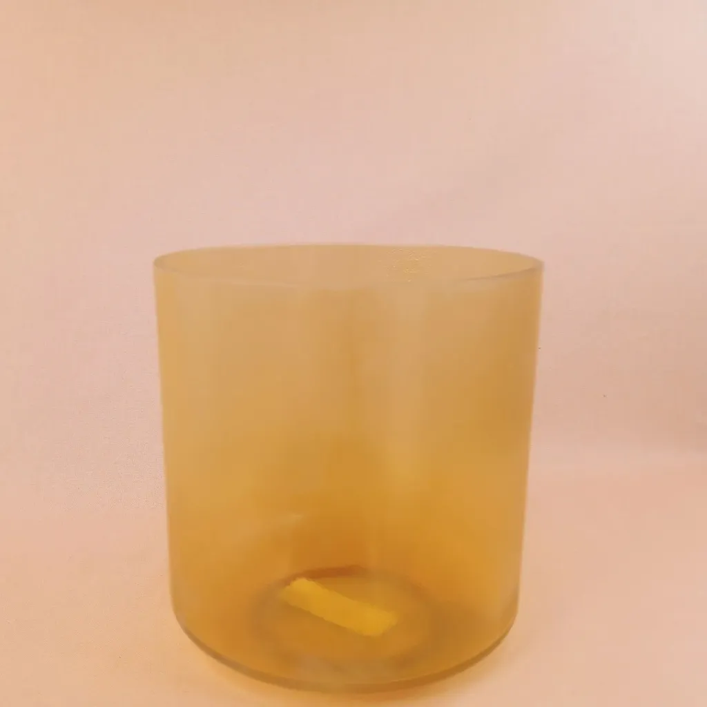 [#2166] 7" Citrine Infused Quartz Crystal Singing Bowl | 4A#-21 | 460 Hz
