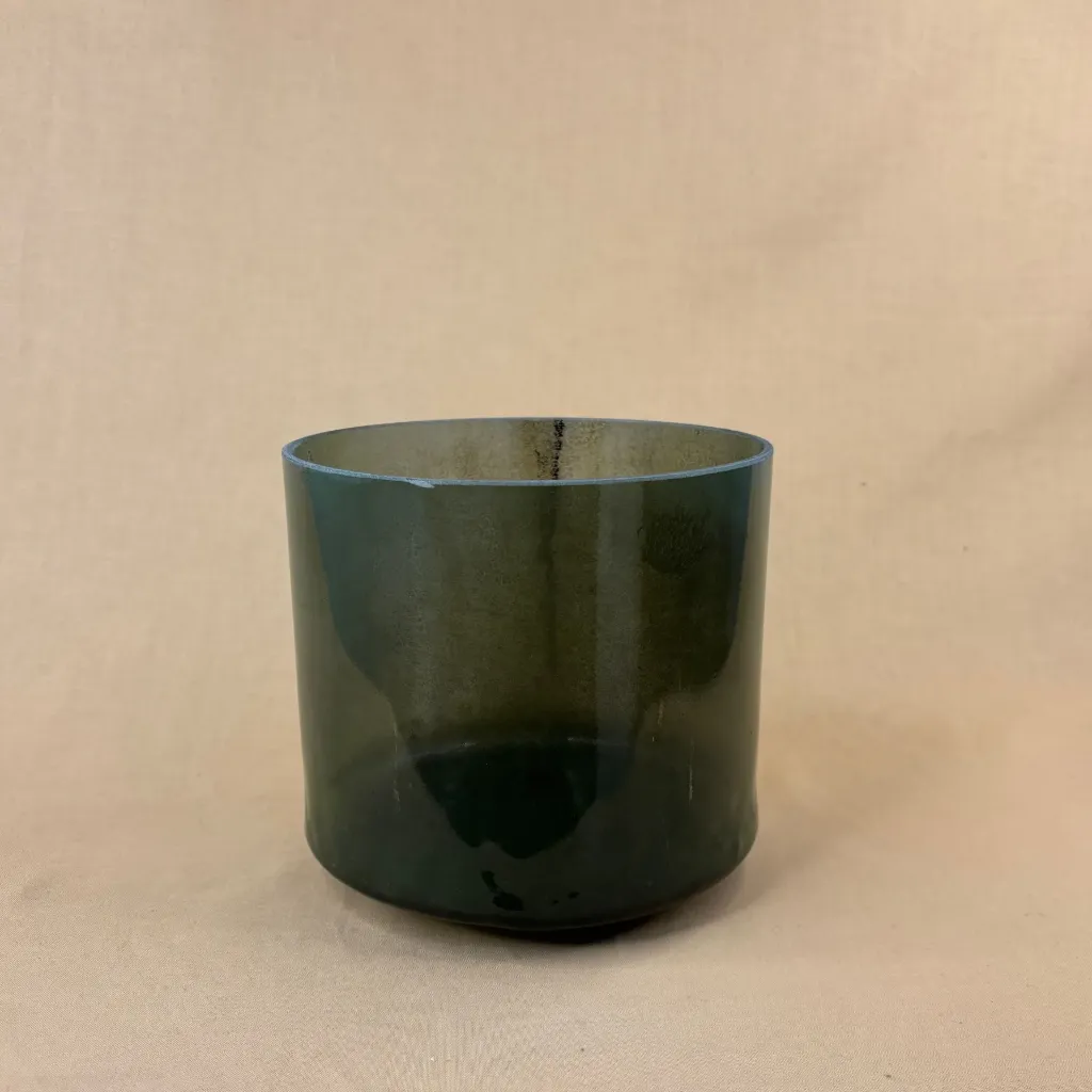 [#2173] 6.5" Moldavite Infused Quartz Crystal Singing Bowl | 4F#-46 | 360 Hz