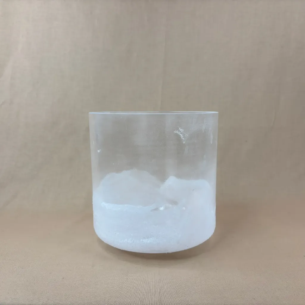 Pure Epsom Salt Quartz Crystal Singing Bowl | 6.5" G Note (-48) | Grounding Frequencies | #2186