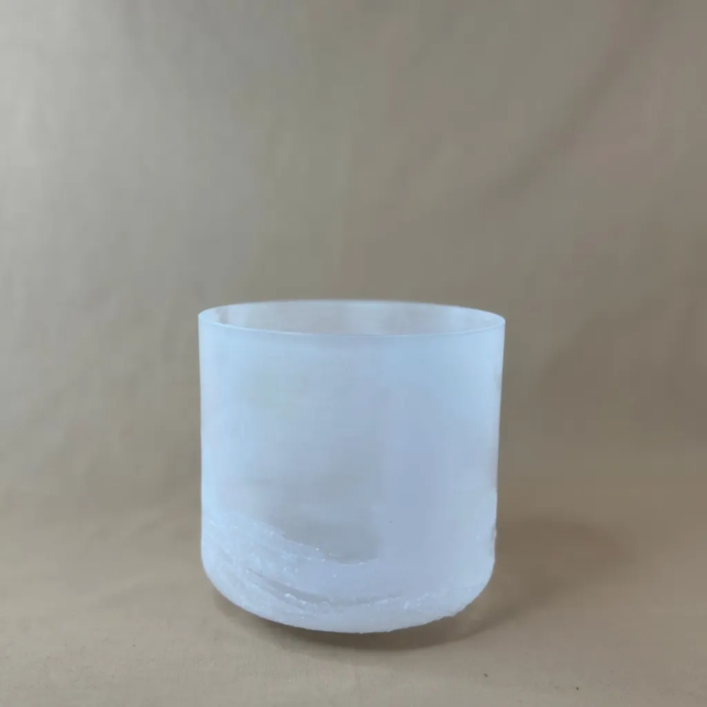 [2187] Pure Epsom Salt Quartz Crystal Singing Bowl | 6.5" G Note (+28) | Uplift Frequencies | #2187
