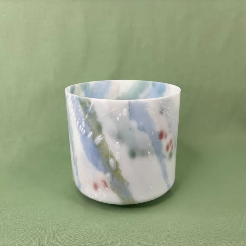 [2192] Dragon's Blood, Sacred Geometry Tea Quartz Crystal Singing Bowl | 7" F# Note (+41) | Uplift Frequencies | #2192