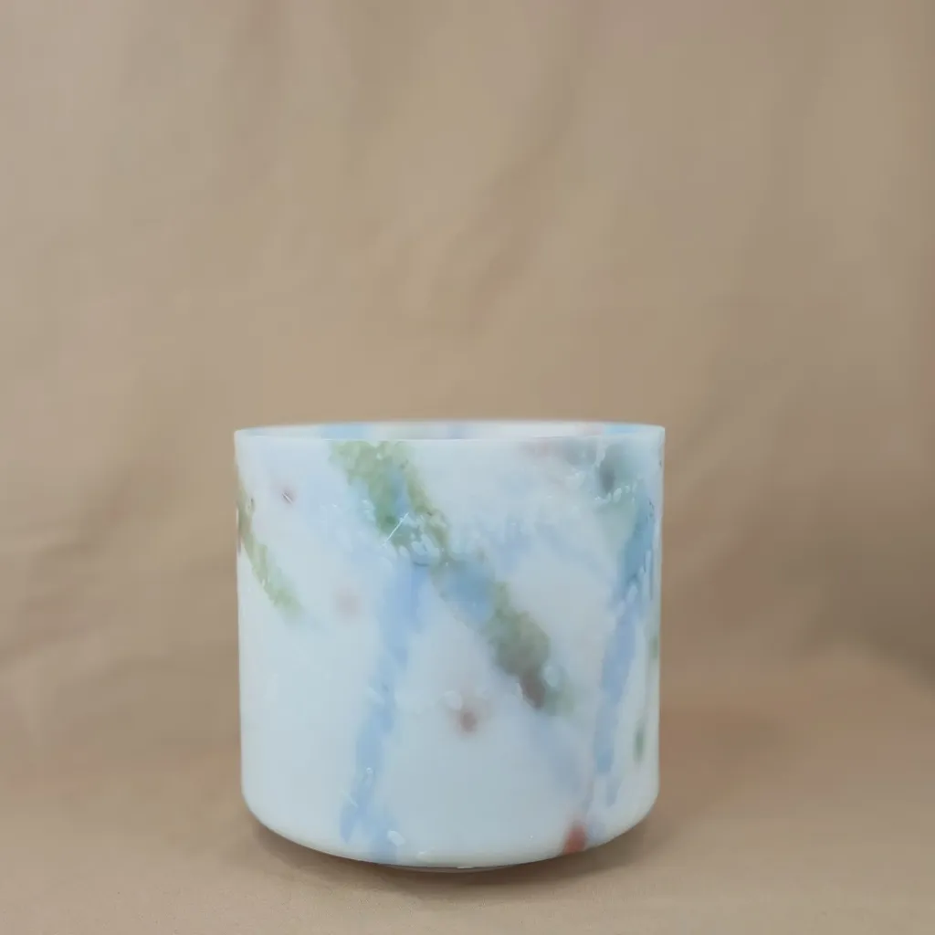 [2194] Dragon's Blood & Sacred Geometry Tea Quartz Crystal Singing Bowl | 7" G Note | #2194